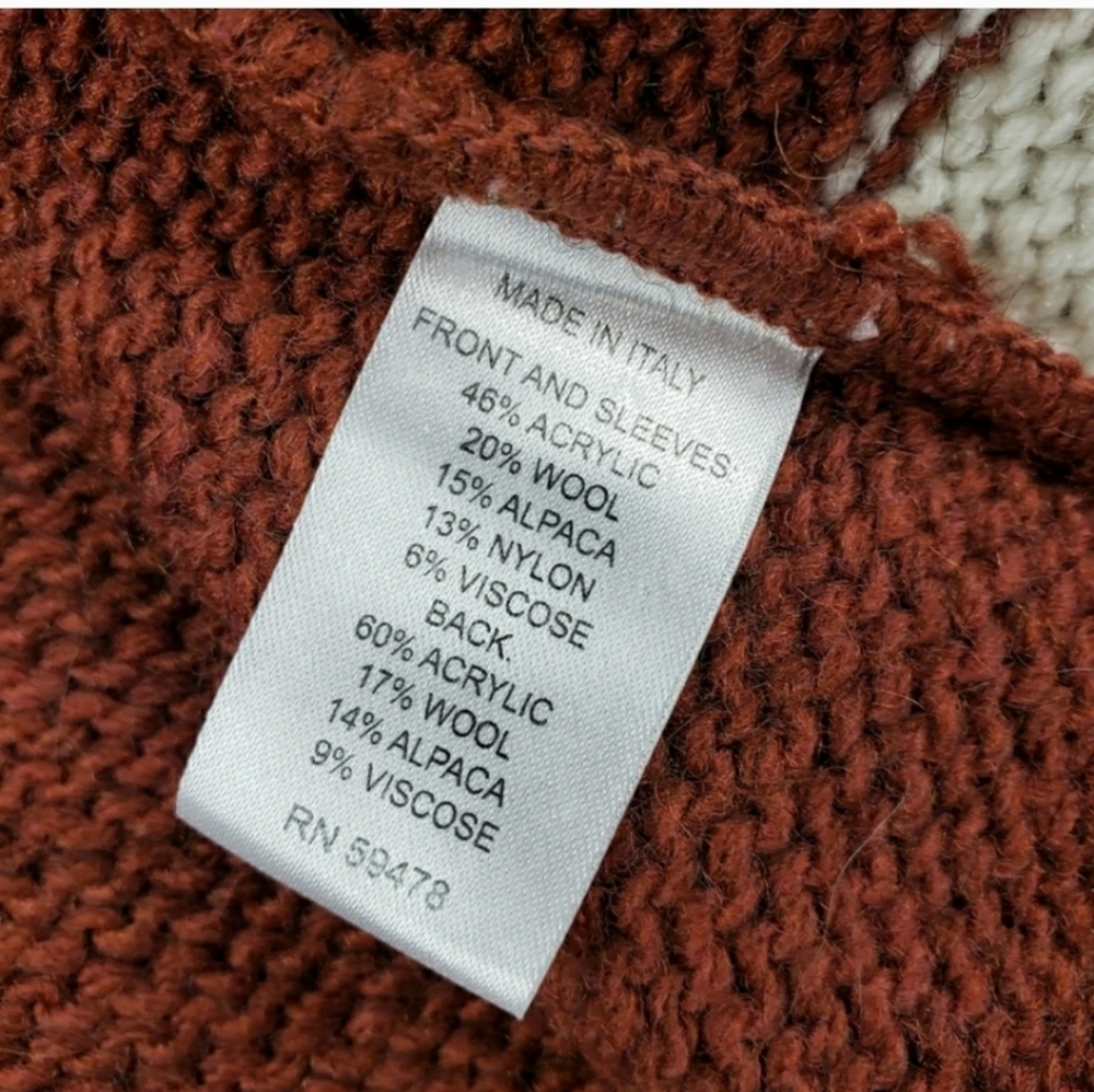 Anthropologie Elsamanda made in Italy cardigan open front sweater medium - Picture 4 of 10